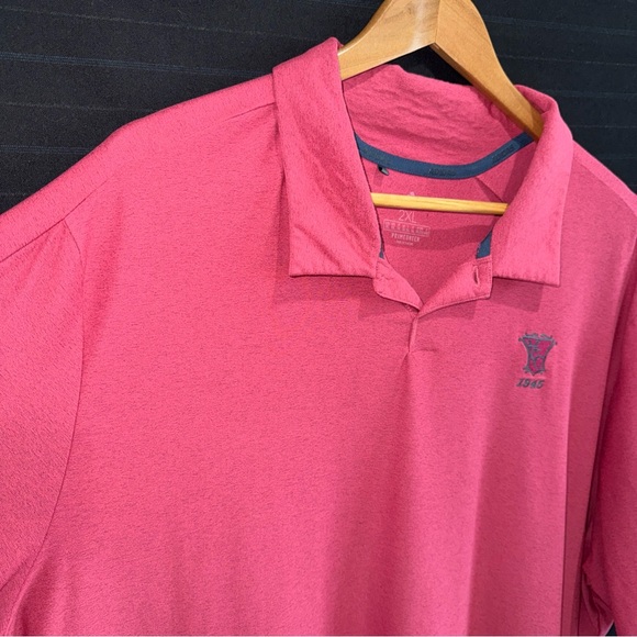 Adidas Golf Polo PrimeGreen Purple Short Sleeve 2XL Highland Country Club - Picture 3 of 8